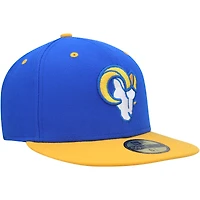 Men's New Era  Royal/Gold Los Angeles Rams Flipside 2Tone 59FIFTY Fitted Hat