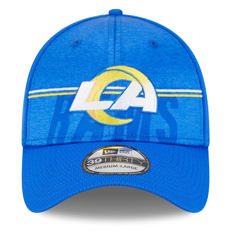 Casquette Flex New Era Royal Los Angeles Rams 2023 NFL Training Camp 39THIRTY pour homme