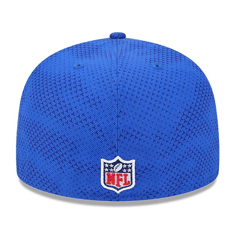 Casquette ajustée 59FIFTY New Era Royal Los Angeles Rams 2024 Sideline pour homme