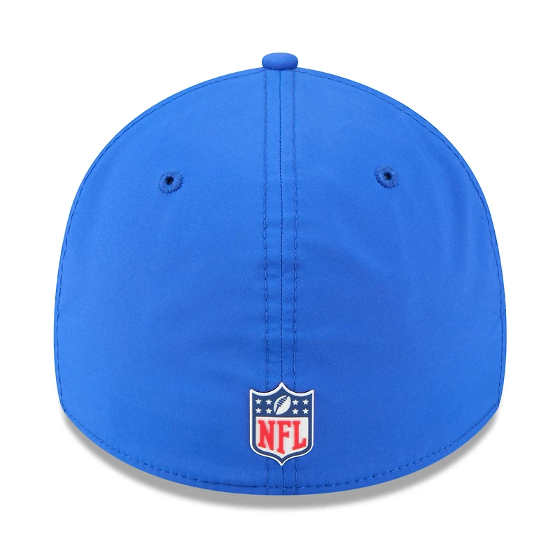 Casquette New Era Royal Los Angeles Rams 2025 Sideline 39THIRTY Flex pour homme