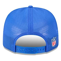 Casquette ajustable New Era Royal Los Angeles Rams 2025 Sideline 9SEVENTY Trucker pour homme