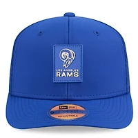 Casquette ajustable New Era Royal Los Angeles Rams 2025 Sideline Throwback 9SEVENTY Trucker pour homme