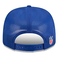 Casquette ajustable New Era Royal Los Angeles Rams 2025 Sideline Throwback 9SEVENTY Trucker pour homme