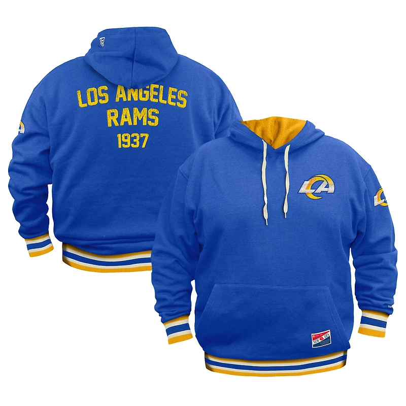 Sweat à capuche New Era Royal Los Angeles Rams NFL Big & Tall pour homme