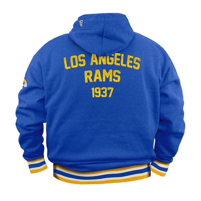 Sweat à capuche New Era Royal Los Angeles Rams NFL Big & Tall pour homme