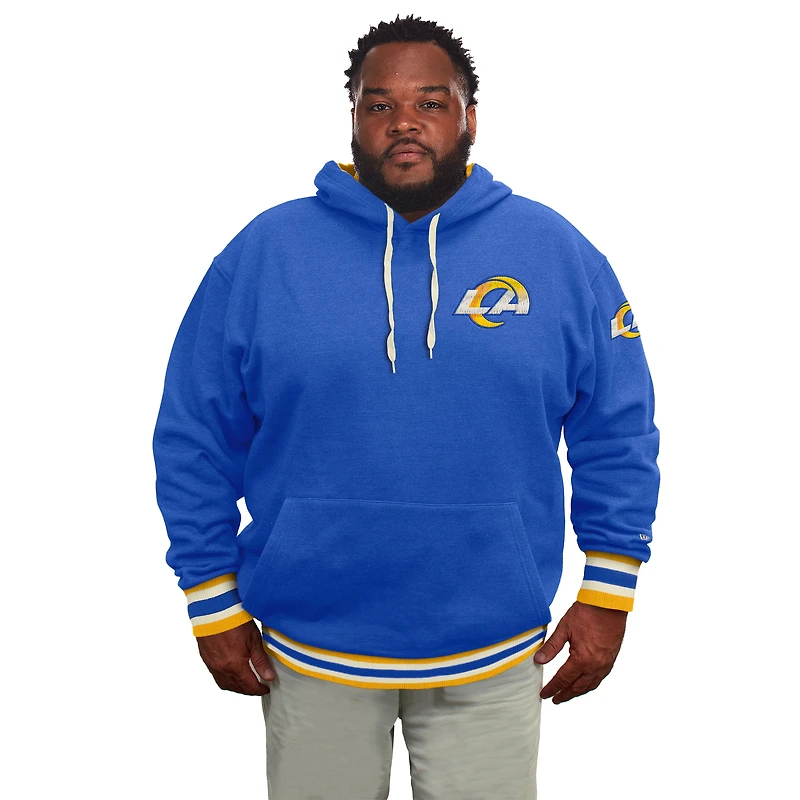 Sweat à capuche New Era Royal Los Angeles Rams NFL Big & Tall pour homme