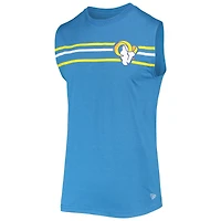 Débardeur sans manches brossé Royal Los Angeles Rams New Era pour homme