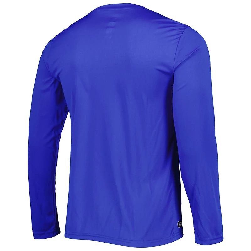T-shirt à manches longues Royal Los Angeles Rams Combine Authentic Offsides New Era pour homme