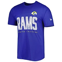 T-shirt New Era Royal Los Angeles Rams Combine Authentic Training Huddle Up pour homme