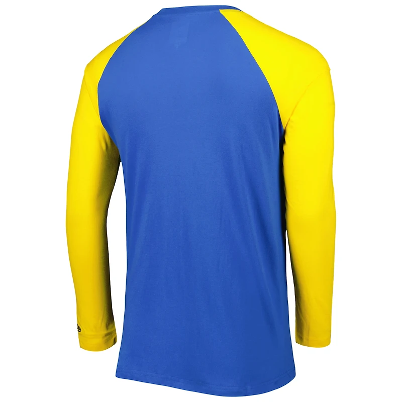 T-shirt à manches longues raglan Current Los Angeles Rams New Era Royal pour homme