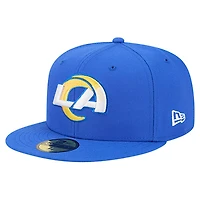 Casquette ajustée 59FIFTY New Era Royal Los Angeles Rams Group Chat pour homme