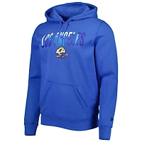 Men's New Era Royal Los Angeles Rams Ink Dye Pullover Hoodie