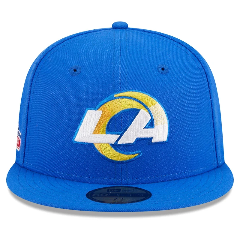Casquette ajustée 59FIFTY Royal Los Angeles Rams Main Patch pour homme New Era
