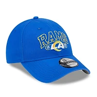 Casquette Snapback Royal Los Angeles Rams Outline 9FORTY New Era pour homme