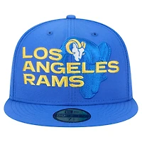 Men's New Era  Royal Los Angeles Rams Overlap Wordmark 59FIFTY Fitted Hat