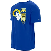 T-shirt New Era Royal Los Angeles Rams Split Logo 2-Hit pour homme