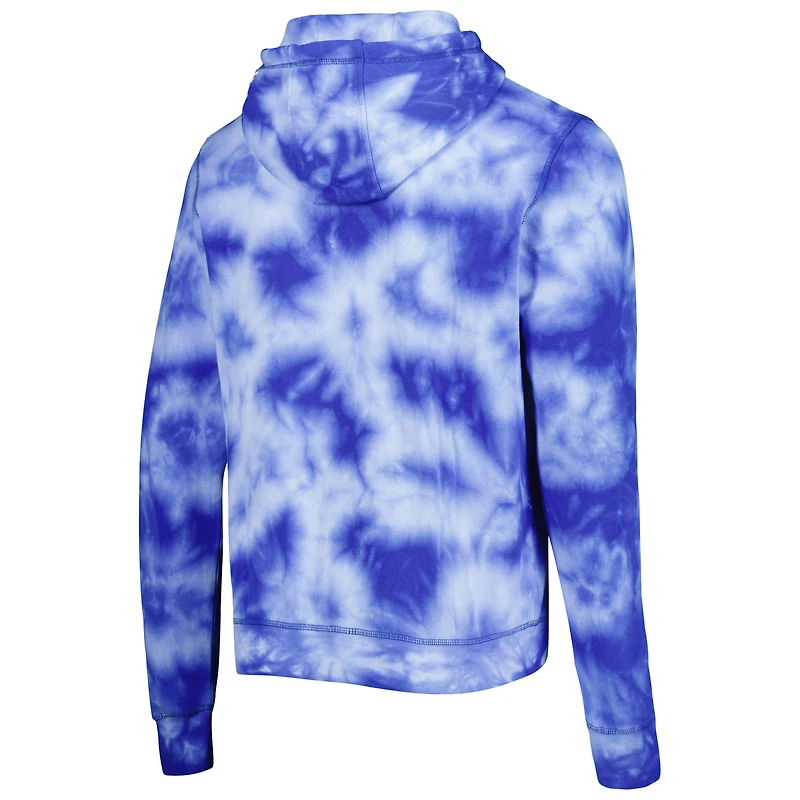 Sweat à capuche tie-dye Royal Los Angeles Rams Team New Era pour homme