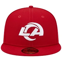 Casquette ajustée 59FIFTY pour homme New Era Scarlet Los Angeles Rams 1990 Hawaii Pro Bowl Main Patch