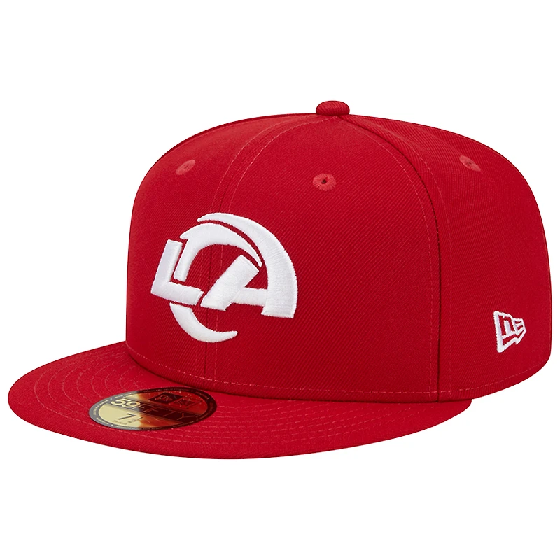 Casquette ajustée 59FIFTY pour homme New Era Scarlet Los Angeles Rams 1990 Hawaii Pro Bowl Main Patch