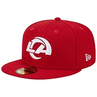 Casquette ajustée 59FIFTY pour homme New Era Scarlet Los Angeles Rams 1990 Hawaii Pro Bowl Main Patch