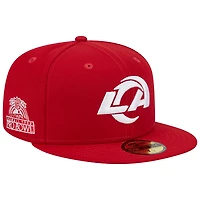Casquette ajustée 59FIFTY pour homme New Era Scarlet Los Angeles Rams 1990 Hawaii Pro Bowl Main Patch