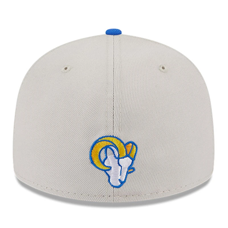 Men's New Era Stone/Royal Los Angeles Rams 2023 NFL Draft Low Profile 59FIFTY Fitted Hat