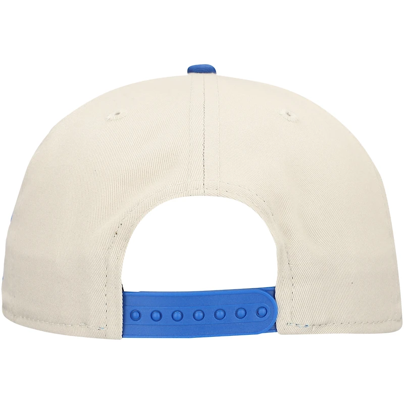 Men's New Era Stone/Royal Los Angeles Rams Athletic Golfer Snapback Hat