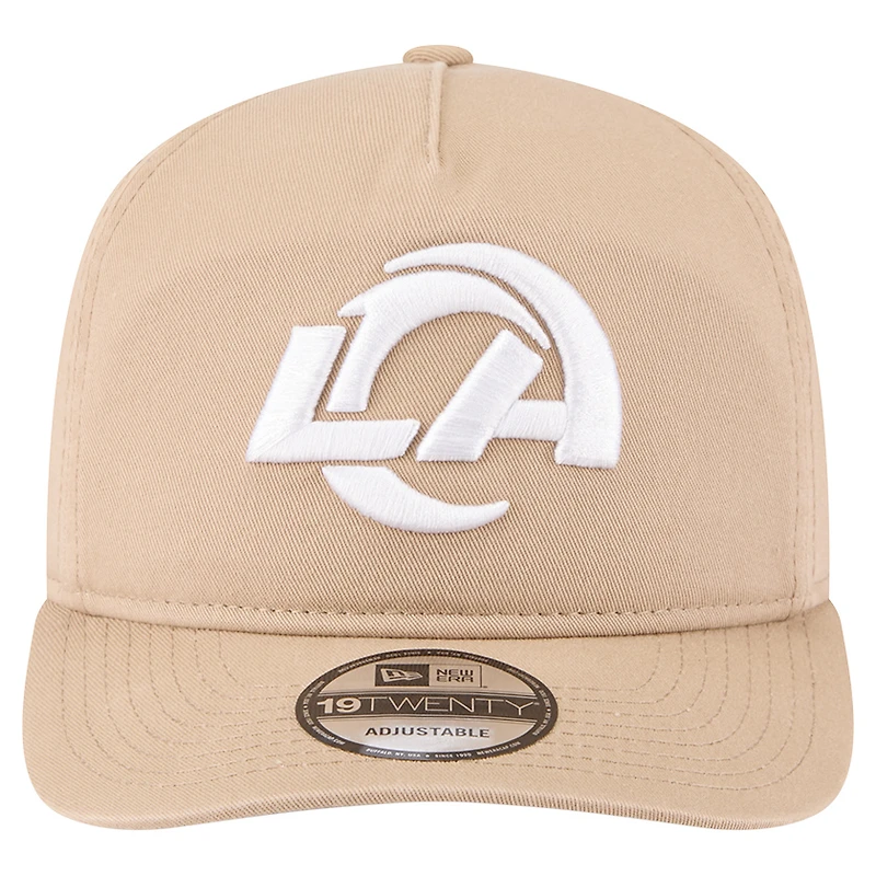 Casquette ajustable New Era 19TWENTY pour homme, couleur beige, des Los Angeles Rams
