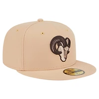 Casquette ajustée 59FIFTY pour homme New Era Tan Los Angeles Rams Candied Pecan