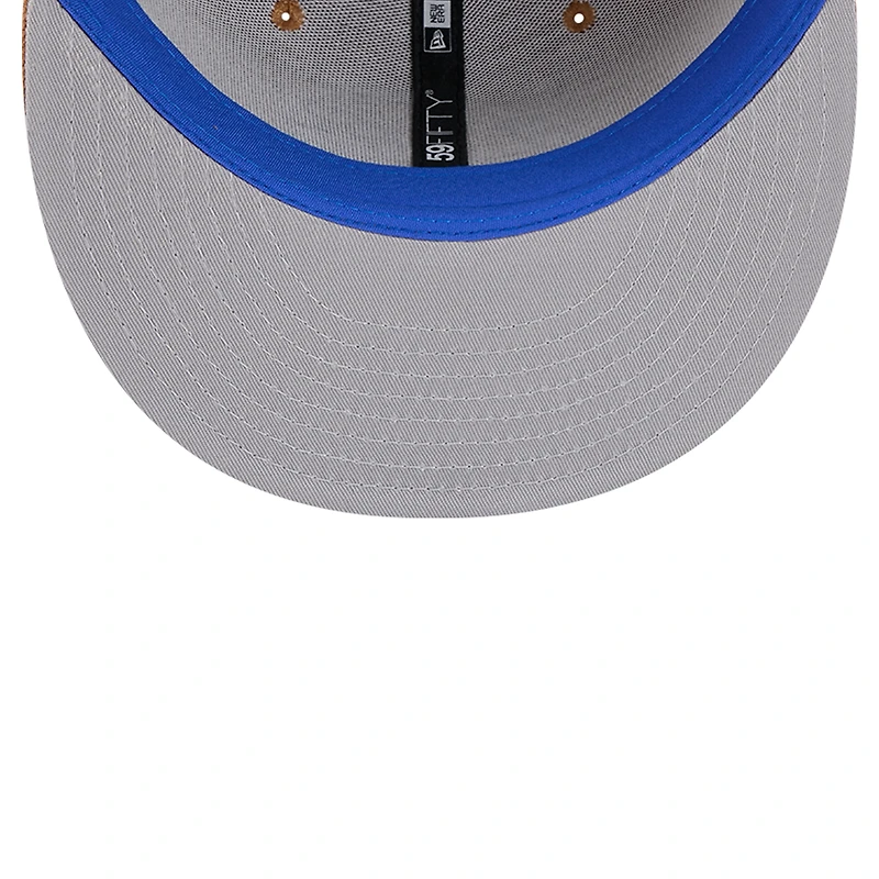 Casquette ajustée 59FIFTY New Era pour hommes, beige, Los Angeles Rams Color Pack, avec patch latéral