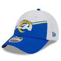 Casquette ajustable 9FORTY Sideline des Rams de Los Angeles 2023 New Era pour homme, or/bleu poudré