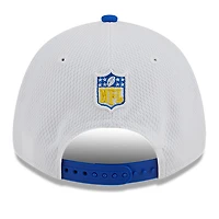 Casquette ajustable 9FORTY Sideline des Rams de Los Angeles 2023 New Era pour homme, or/bleu poudré