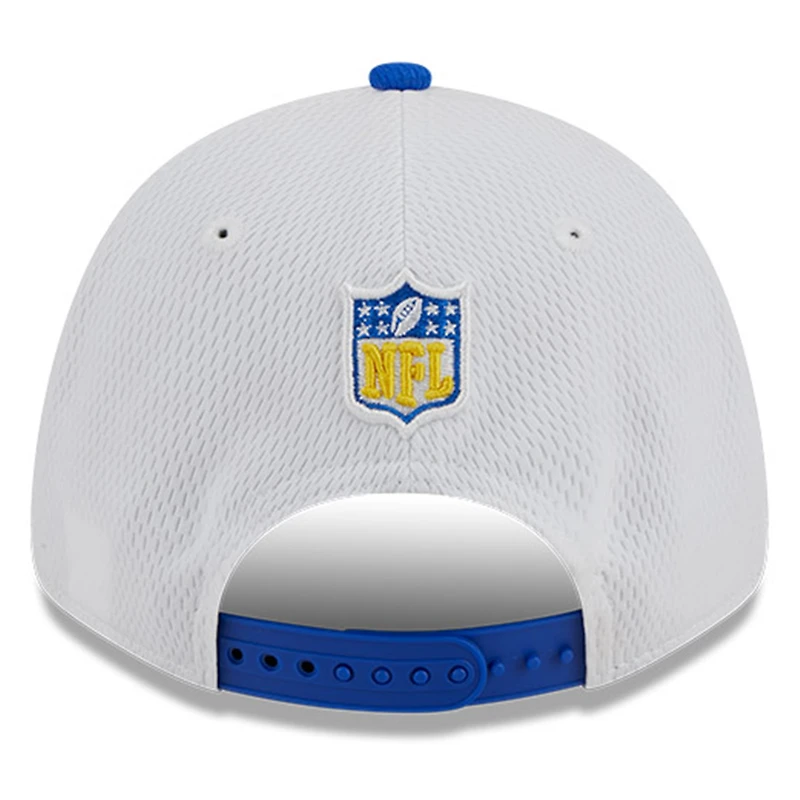 Men's New Era  White/Royal Los Angeles Rams 2023 Sideline 9FORTY Adjustable Hat