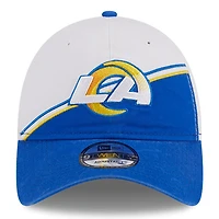 Casquette ajustable Sideline 9TWENTY des Rams de Los Angeles 2023 New Era pour homme, blanc/royal