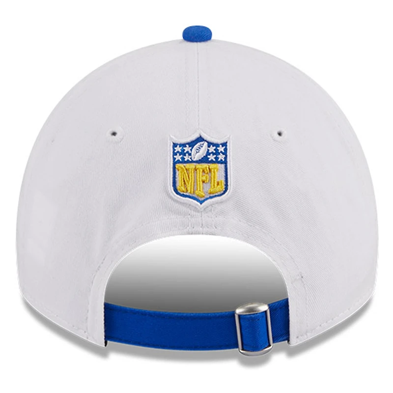 Casquette ajustable Sideline 9TWENTY des Rams de Los Angeles 2023 New Era pour homme, blanc/royal