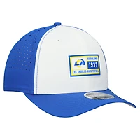 Men's New Era  White/Royal Los Angeles Rams Established Patch 9SEVENTY Adjustable Hat