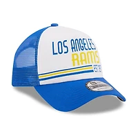 Casquette ajustable 9FORTY Stacked A-Frame Trucker 9FORTY New Era pour hommes, blanc/royal, Los Angeles Rams