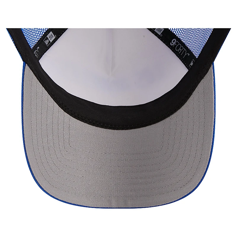 Casquette ajustable 9FORTY Stacked A-Frame Trucker 9FORTY New Era pour hommes, blanc/royal, Los Angeles Rams