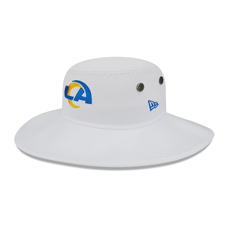 Chapeau bob panama New Era Los Angeles Rams 2023 NFL Training Camp blanc pour homme