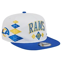 Men's New Era  White Los Angeles Rams Argyle 19TWENTY Adjustable Hat
