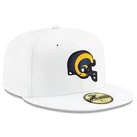 Casquette ajustée 59FIFTY pour homme Los Angeles Rams Historic Omaha New Era blanche