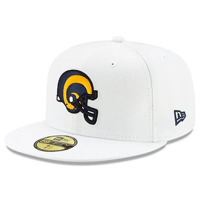 Casquette ajustée 59FIFTY pour homme Los Angeles Rams Historic Omaha New Era blanche
