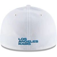 Men's New Era White Los Angeles Rams Omaha Low Profile 59FIFTY Fitted Hat