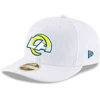 Men's New Era White Los Angeles Rams Omaha Low Profile 59FIFTY Fitted Hat