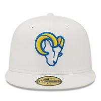 Casquette ajustée 59FIFTY Los Angeles Rams Omaha Ram Head New Era blanche pour homme