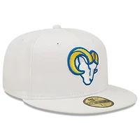 Casquette ajustée 59FIFTY Los Angeles Rams Omaha Ram Head New Era blanche pour homme