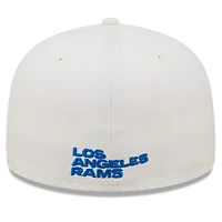 Casquette ajustée 59FIFTY Los Angeles Rams Omaha Ram Head New Era blanche pour homme