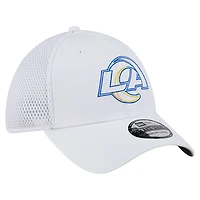 Casquette New Era blanche Los Angeles Rams Outline 39THIRTY Flex pour homme