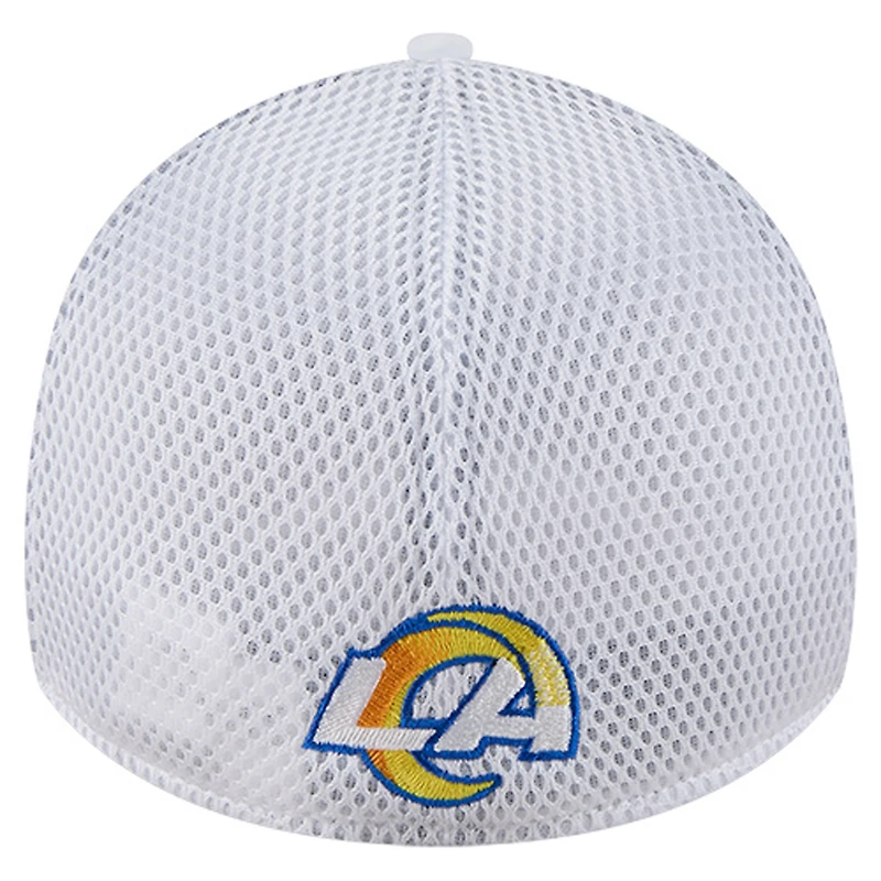 Casquette New Era blanche Los Angeles Rams Outline 39THIRTY Flex pour homme