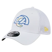 Casquette New Era blanche Los Angeles Rams Outline 39THIRTY Flex pour homme